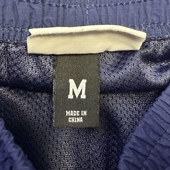 Mitchell & Ness Pants Mens Medium Navy Snap Tear Away Breakaway Track Mesh - Picture 6 of 9